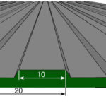 Рулонное напольное резиновое покрытие — Продольное широкое рифление. 1000; 1200; 1250; Черное.