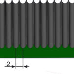 Рулонные напольные Противоскользящие дорожки — Продольное мелкое рифление. 1000; 1200; 1250; 1500; Черное