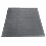 Напольный грязезащитный резиновый ковер «Шипы» 600х900 с отпечатками следов Черный