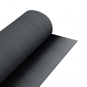 Резиновое рулонное покрытие — Редкое рифление (цена за кг) Черное